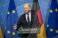 Press conferencies after EU Summit on defence spendings at European Council headquarters in Brussels, Belgium.