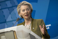 Press conferencies after EU Summit on defence spendings at European Council headquarters in Brussels, Belgium.