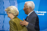 Press conferencies after EU Summit on defence spendings at European Council headquarters in Brussels, Belgium.