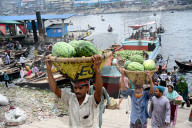 Watermelons Fruit Market In Dhaka.