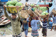 Watermelons Fruit Market In Dhaka.