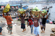 Watermelons Fruit Market In Dhaka.