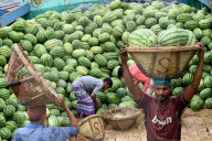 Watermelons Fruit Market In Dhaka.