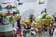 Watermelons Fruit Market In Dhaka.
