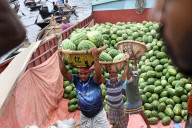 Watermelons Fruit Market In Dhaka.