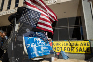 “Study-in” demonstration at Department of Education