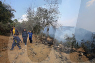 Forest Fire Rages In Nepal