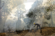Forest Fire Rages In Nepal
