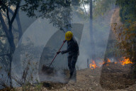 Forest Fire Rages In Nepal