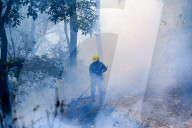 Forest Fire Rages In Nepal