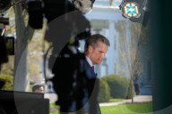 Secretary Of Defense Pete Hegseth Heads To A TV Interview After Announcing The F-47 Fighter Jet Program.