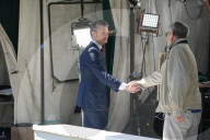 Secretary Of Defense Pete Hegseth Heads To A TV Interview After Announcing The F-47 Fighter Jet Program.