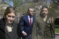 DC: Sec of Def Hegseth hold a White House gaggling