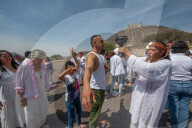 People Welcoming Spring Equinox In Queretaro