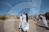 People Welcoming Spring Equinox In Queretaro
