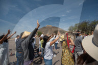 People Welcoming Spring Equinox In Queretaro