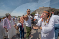 People Welcoming Spring Equinox In Queretaro