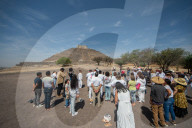 People Welcoming Spring Equinox In Queretaro