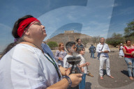 People Welcoming Spring Equinox In Queretaro