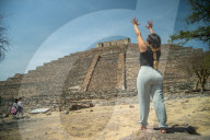 People Welcoming Spring Equinox In Queretaro