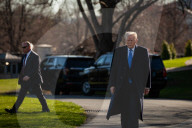 Trump departs White House on Marine One, March 21, 2025