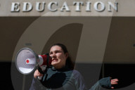 Protest At Department Of Education Against Trump Order