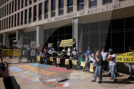Protest At Department Of Education Against Trump Order