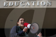 Protest At Department Of Education Against Trump Order