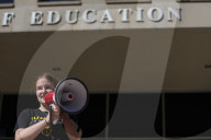 Protest At Department Of Education Against Trump Order