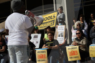 Protest At Department Of Education Against Trump Order