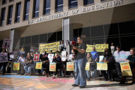 Protest At Department Of Education Against Trump Order