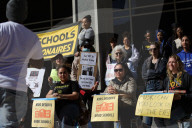 Protest At Department Of Education Against Trump Order