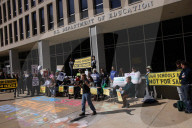 Protest At Department Of Education Against Trump Order