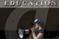Protest At Department Of Education Against Trump Order