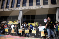 Protest At Department Of Education Against Trump Order