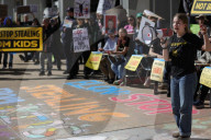 Protest At Department Of Education Against Trump Order