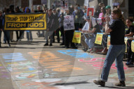 Protest At Department Of Education Against Trump Order
