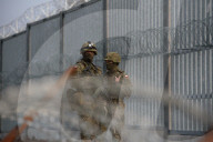 Polish Prime Minister Donald Tusk Visits Troops At The Polish-Belarusian Border