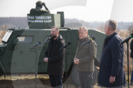 Polish Prime Minister Donald Tusk Visits Troops At The Polish-Belarusian Border