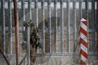 Polish Prime Minister Donald Tusk Visits Troops At The Polish-Belarusian Border