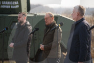 Polish Prime Minister Donald Tusk Visits Troops At The Polish-Belarusian Border