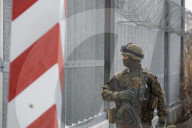 Polish Prime Minister Donald Tusk Visits Troops At The Polish-Belarusian Border