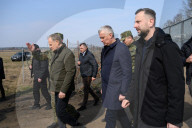 Polish Prime Minister Donald Tusk Visits Troops At The Polish-Belarusian Border