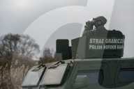 Polish Prime Minister Donald Tusk Visits Troops At The Polish-Belarusian Border