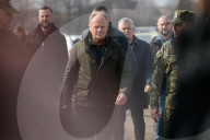 Polish Prime Minister Donald Tusk Visits Troops At The Polish-Belarusian Border