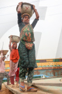 Women At Hard In Gabtoli River Port