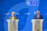 Antonio Costa - Ursula Von Der Leyen - EU Summit Brussels	