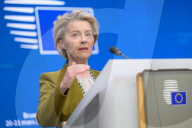 Antonio Costa - Ursula Von Der Leyen - EU Summit Brussels	