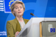Antonio Costa - Ursula Von Der Leyen - EU Summit Brussels	