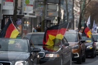Querdenker Group And Some Right Wings Group Demo Against Weapon Delivery In Duesseldorf